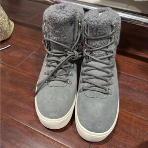 Marc Fisher lace up gray booties brand new
